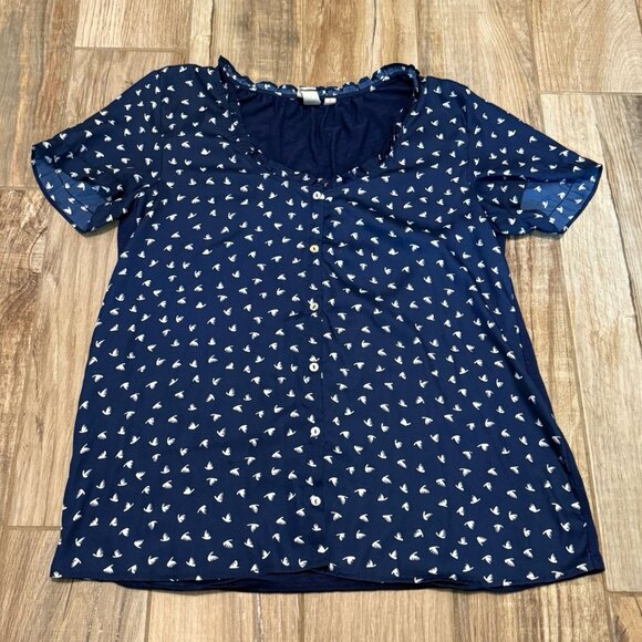 Anthropologie Dolan Left Coast Sydney Ruffled Tee Dolan Top - Picture 2 of 5